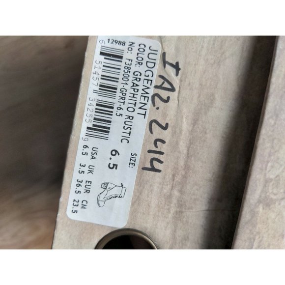 Bed Stu Judgement Graphito Grey Womens 6.5 Heeled Combat Rustic Distressed - Picture 11 of 11